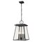 Z-Lite Broughton Outdoor Chain Mount Ceiling Fixture, 4-Light, 12.5 In.W x 19.5 In.H, Black/Clear Beveled 521CHB-BK - alternate 1